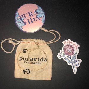 Pura Vida Anchor Nude Color Bracelet & Stickers